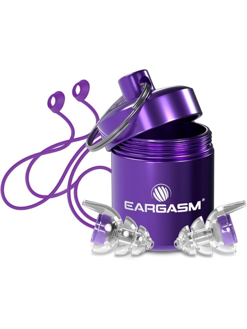 Noise-Reducing Earplugs for Concerts & Festivals - Flexible Silicone Cord, 21 dB